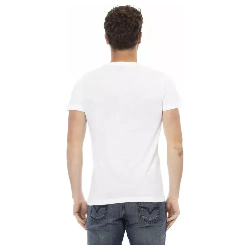 Trussardi Action White Cotton Men T-Shirt