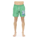 Bikkembergs Green Polyester Men Swim Short BI-22662-S