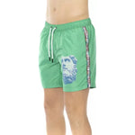 Bikkembergs Green Polyester Men Swim Short BI-22662-S