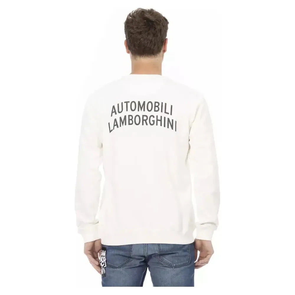 Automobili Lamborghini White Cotton Men's Sweater AU-22637-L