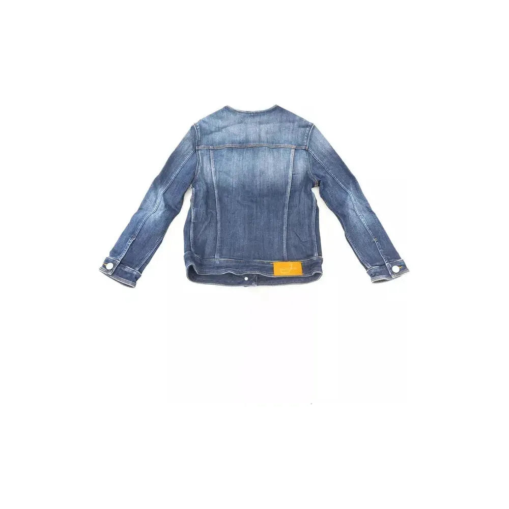 Jacob Cohen Blue Cotton Women Jacket JA-22256-XL