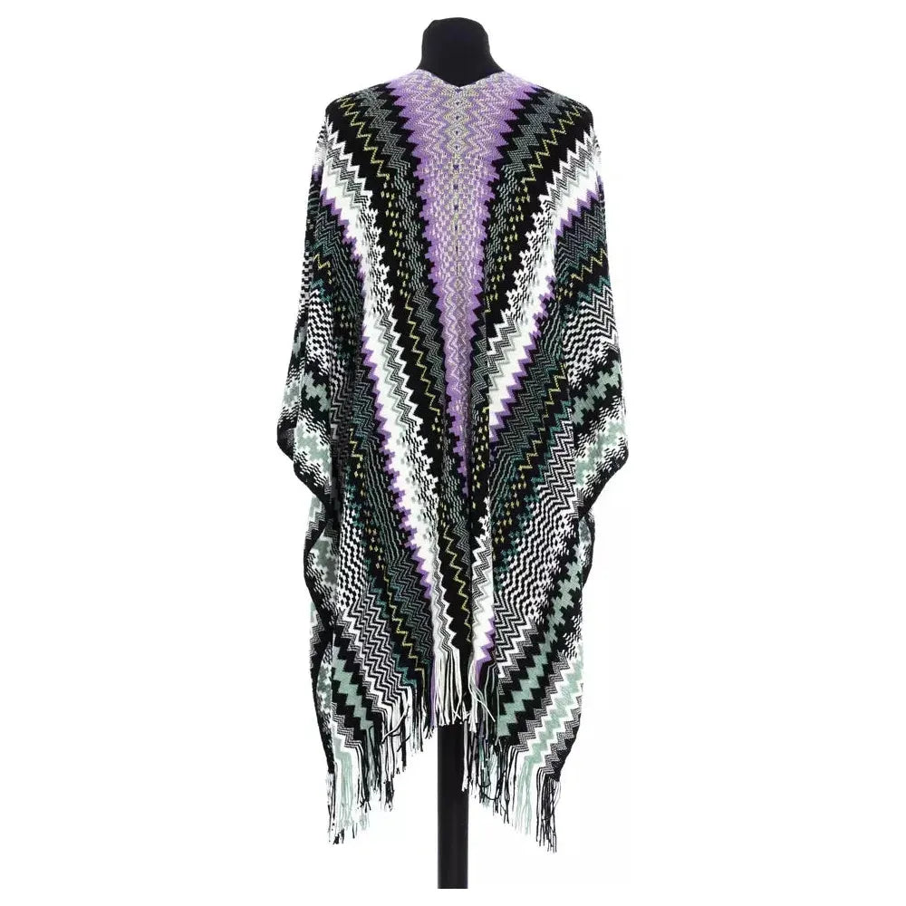 Missoni Multicolor Wool Women Poncho MI-22222-UNISEX