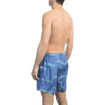Bikkembergs Blue Polyester Men Swim Short BI-22007-S