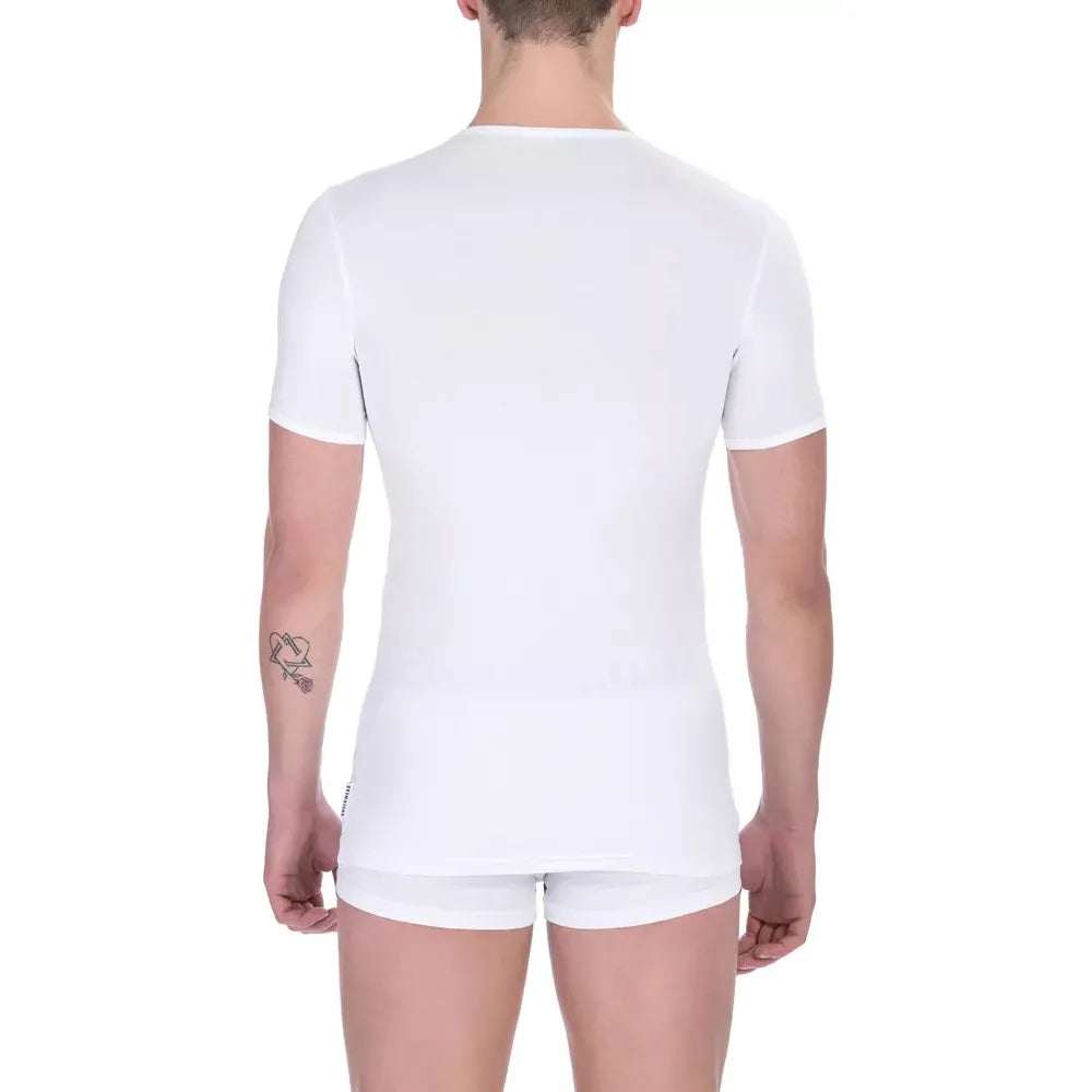 Bikkembergs White Cotton Men's T-Shirt BI-21806-S