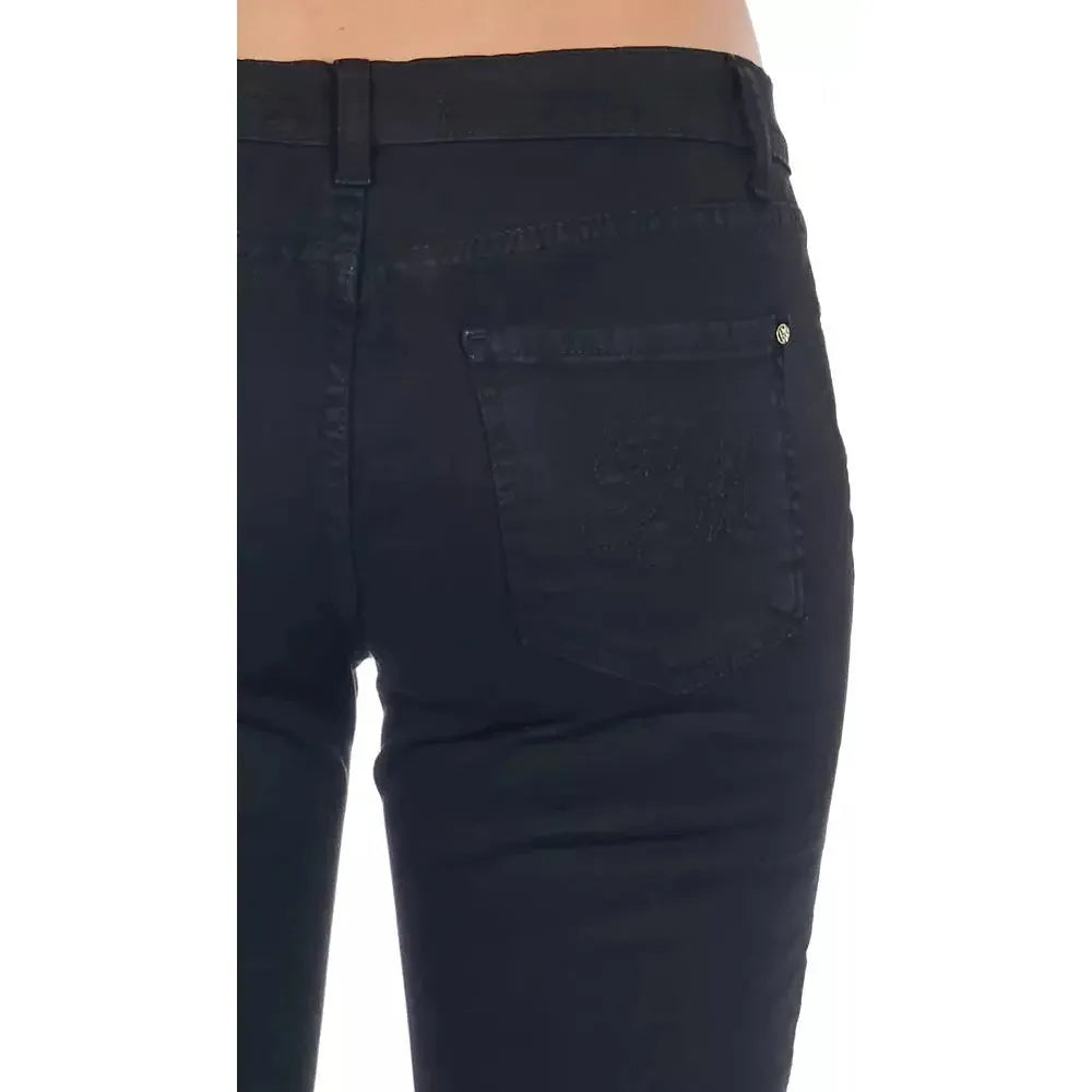 Frankie Morello Black Cotton Women's Jeans FR-21689-IT40|S