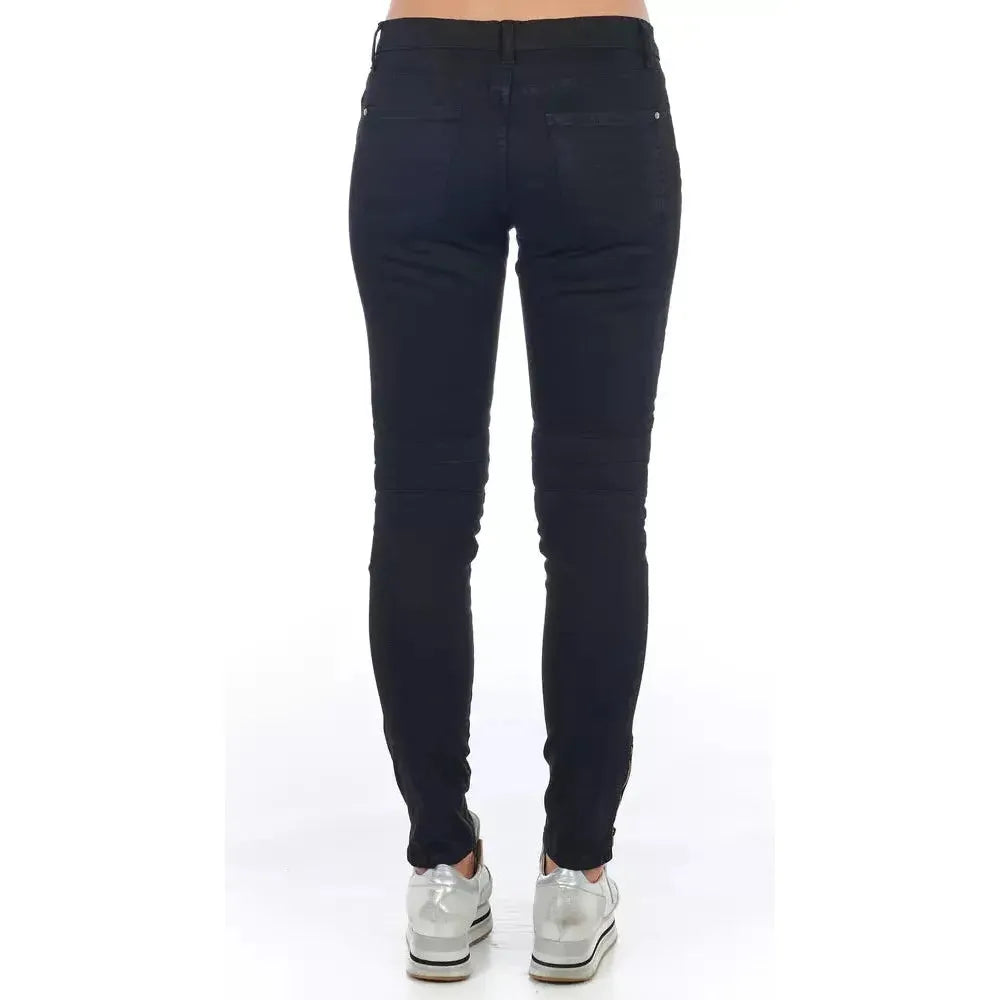 Frankie Morello Black Cotton Women's Jeans FR-21689-IT40|S