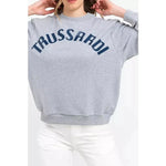 Trussardi Gray Cotton Women Sweatshirt TR-21546-L