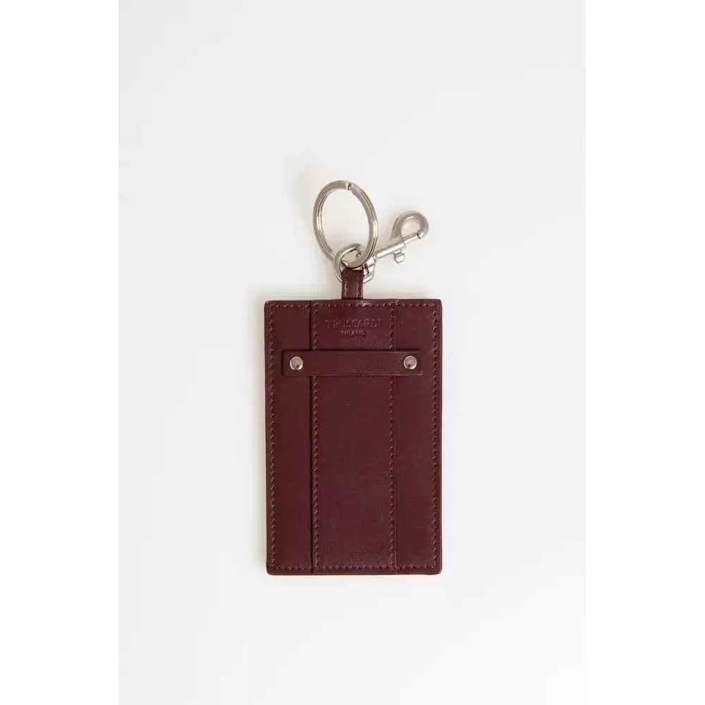 Trussardi Brown Leather Men Badge Holder TR-21583