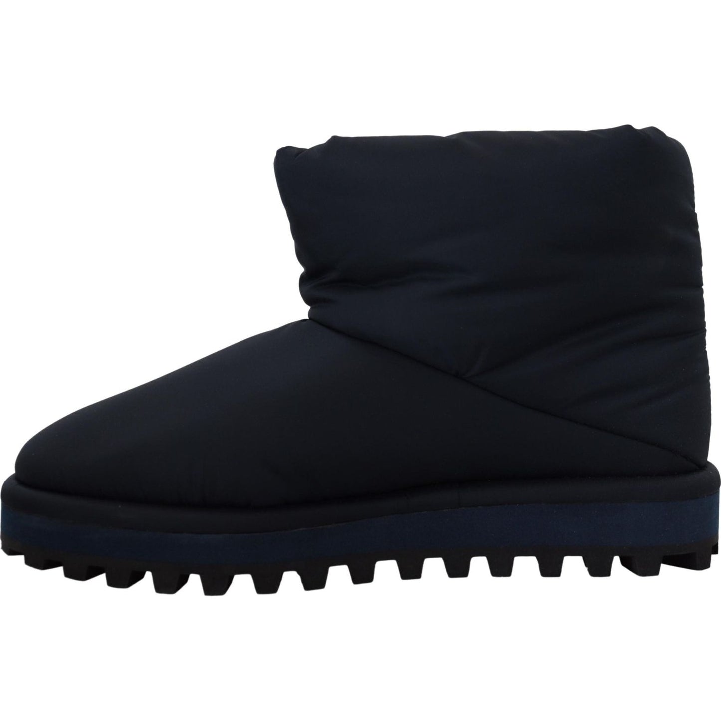 Dolce & Gabbana Blue Nylon Boots Padded Mid Calf Shoes MV4791- 44