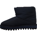 Dolce & Gabbana Blue Nylon Boots Padded Mid Calf Shoes MV4791- 44