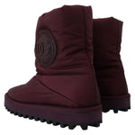 Dolce & Gabbana Bordeaux Nylon Boots Padded Mid Shoes MV4792- 44