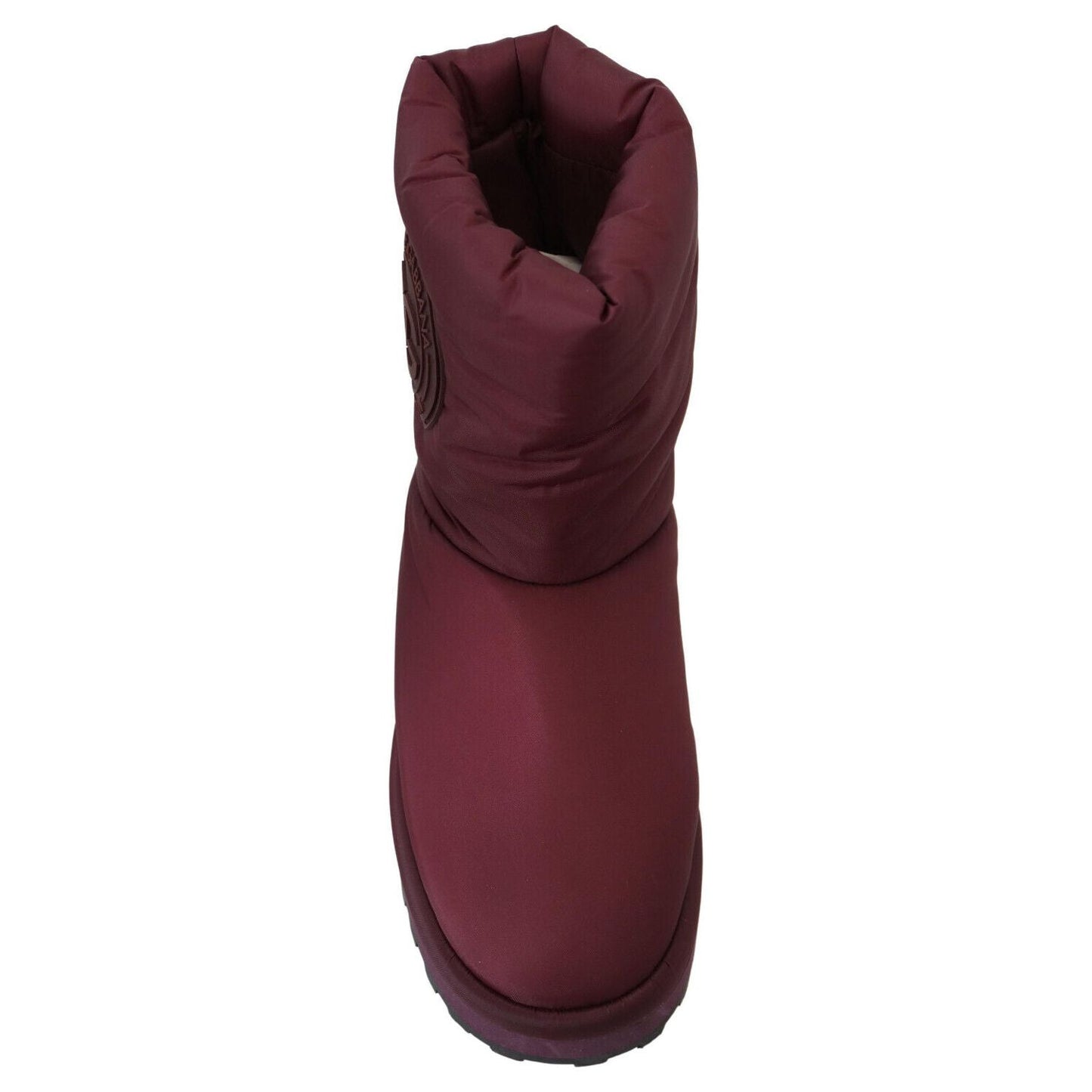 Dolce & Gabbana Bordeaux Nylon Boots Padded Mid Shoes MV4792- 44