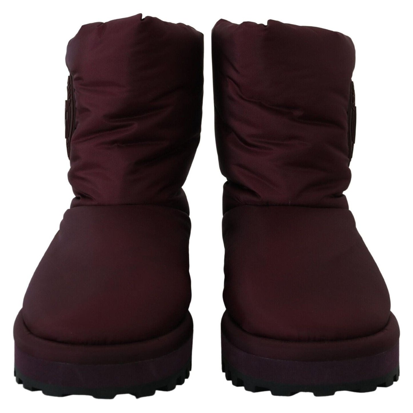 Dolce & Gabbana Bordeaux Nylon Boots Padded Mid Shoes MV4792- 44