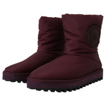 Dolce & Gabbana Bordeaux Nylon Boots Padded Mid Shoes MV4792- 44