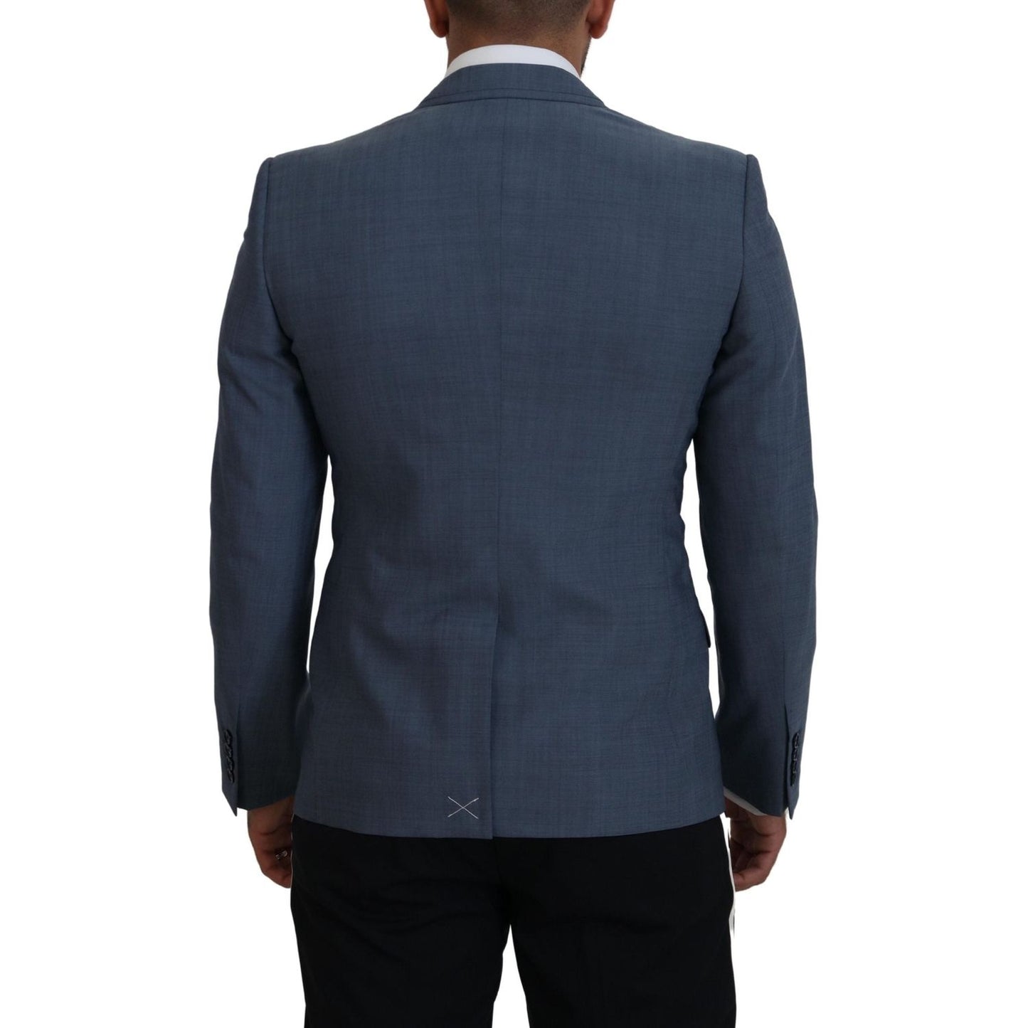 Dolce & Gabbana Blue Wool Stretch Slim Fit Jacket Blazer KOS2108- 44