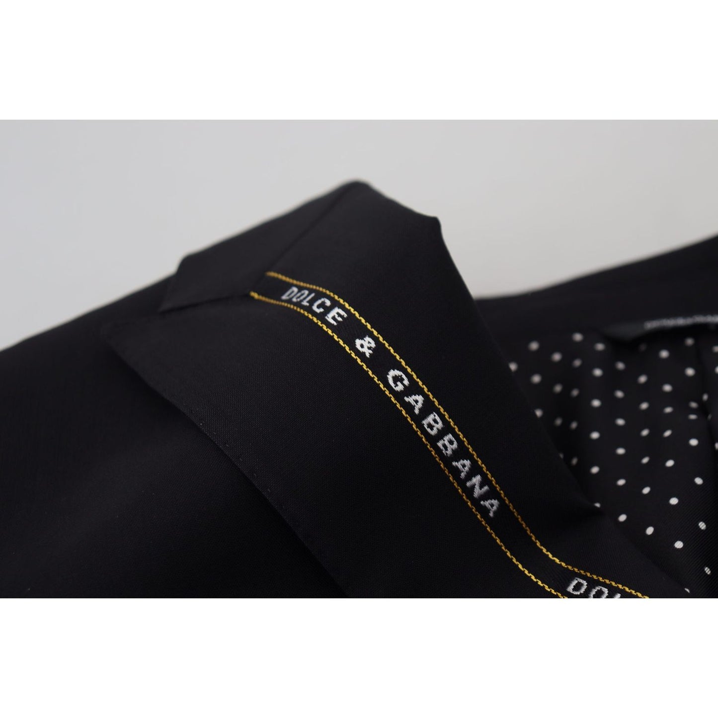 Dolce & Gabbana Black Wool Stretch Slim Fit Jacket Blazer KOS2105- 52