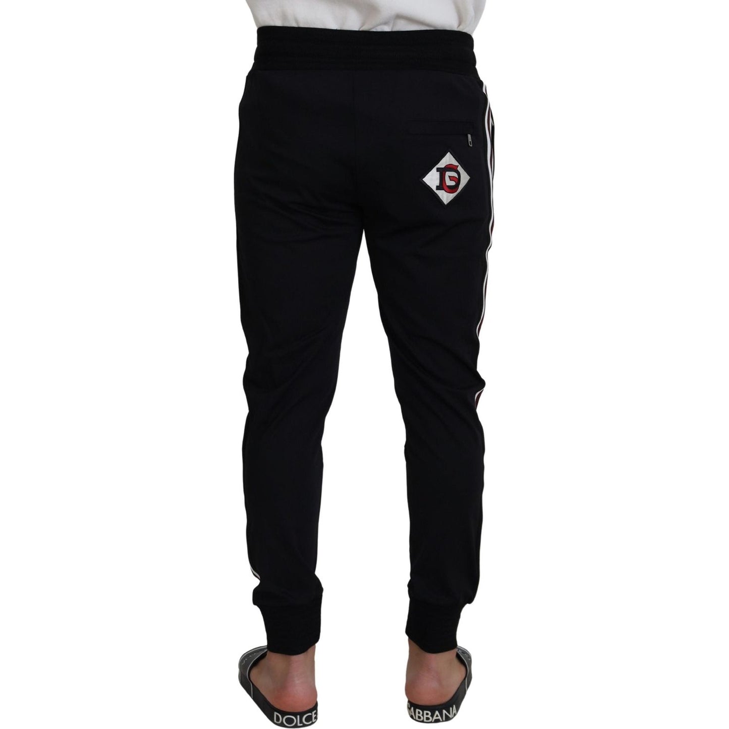 Dolce & Gabbana Black DG Print Mens Jogger Pants PAN73222 - 46
