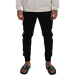 Dolce & Gabbana Black DG Print Mens Jogger Pants PAN73222 - 46