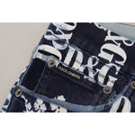 Dolce & Gabbana Blue Cotton DG Crown Skinny Denim Jeans PAN73288 - 48