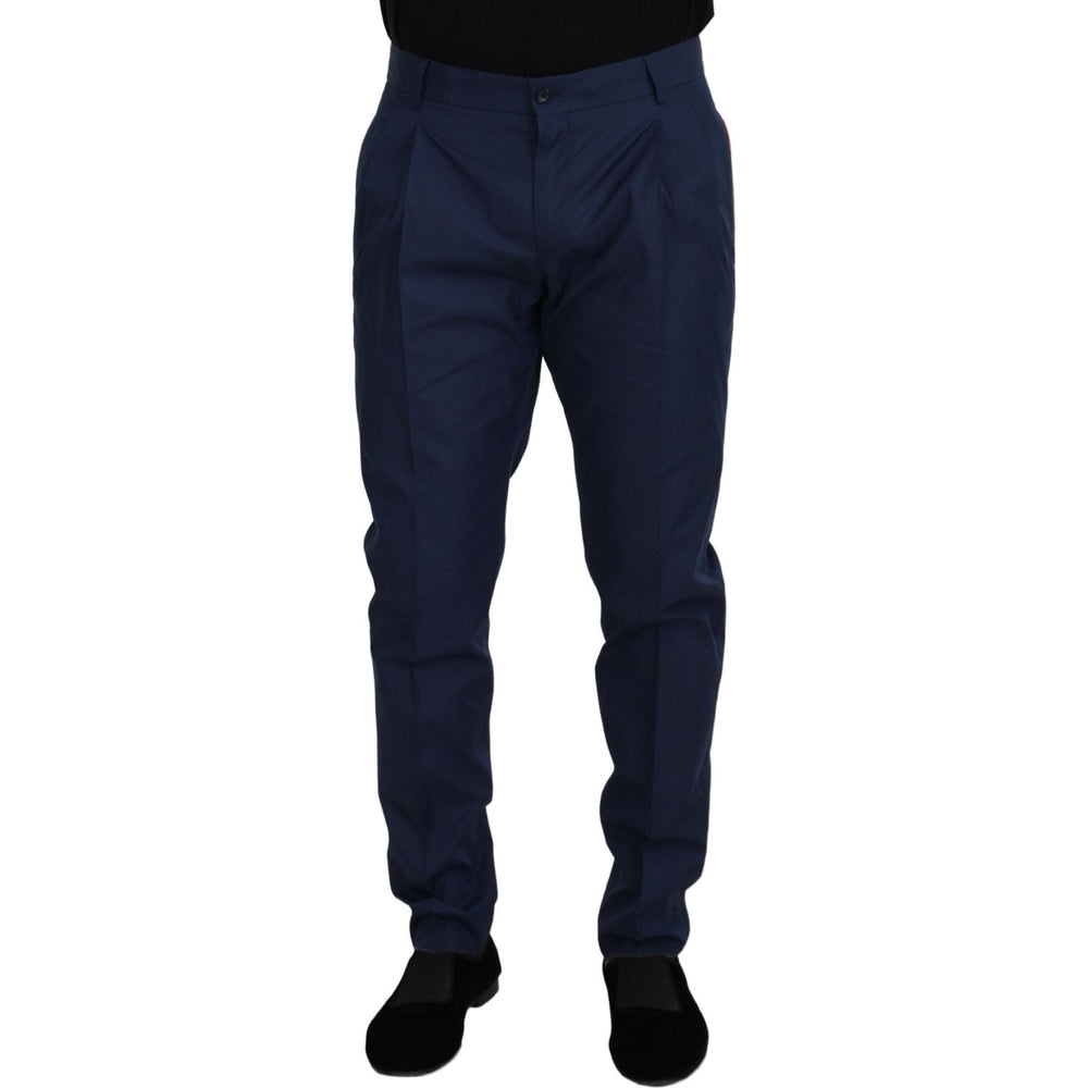 Dolce & Gabbana Blue Cotton Chino Formal Pants PAN73332 - 50
