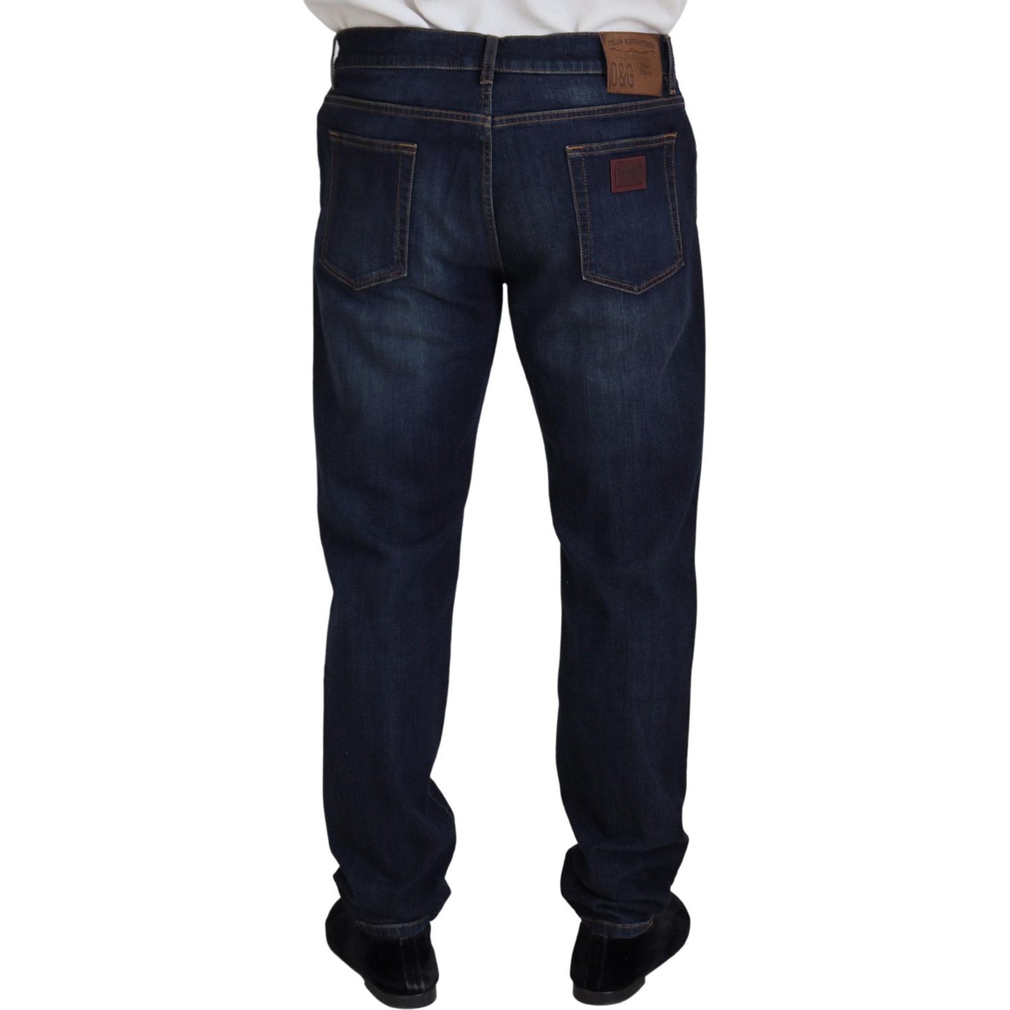 Dolce & Gabbana Blue Cotton Straight Fit Casual Denim Jeans PAN73374 - 44