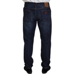 Dolce & Gabbana Blue Cotton Straight Fit Casual Denim Jeans PAN73374 - 44
