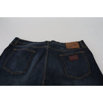 Dolce & Gabbana Blue Cotton Straight Fit Casual Denim Jeans PAN73374 - 44