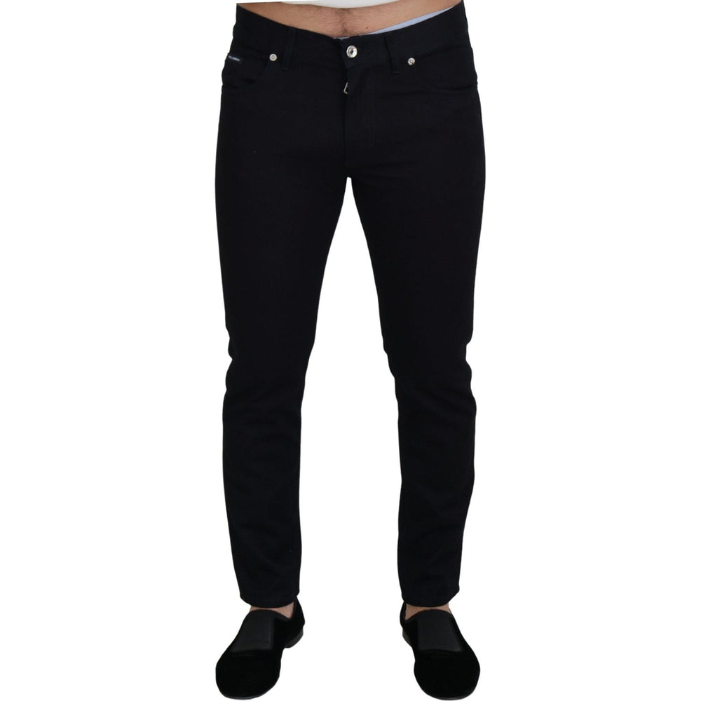 Dolce & Gabbana Black Cotton Skinny Casual Denim Jeans PAN73387 - 48