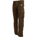 Ermanno Scervino Brown Cotton Corduroy Cargo Pants PAN74333 - 46