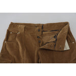 Ermanno Scervino Brown Cotton Corduroy Cargo Pants PAN74333 - 46
