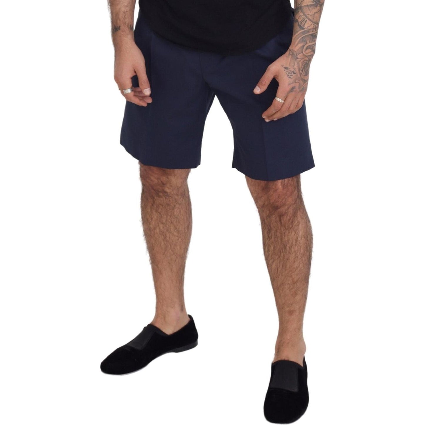 Dolce & Gabbana Blue Chinos Cotton Stretch Casual Shorts PAN74239 - 52