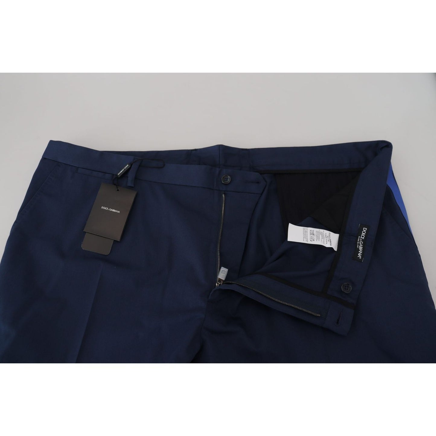 Dolce & Gabbana Blue Cotton Men Cropped Pants PAN74304 - 60