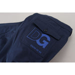 Dolce & Gabbana Blue Cotton Men Cropped Pants PAN74304 - 60
