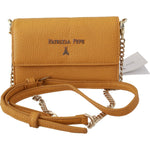 Patrizia Pepe Yellow Logo Leather Shoulder Strap Sling Bag VAS9046