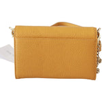 Patrizia Pepe Yellow Logo Leather Shoulder Strap Sling Bag VAS9046
