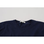 Paolo Pecora Milano Blue Cotton Crewneck Pullover Sweater TSH8253 - 54