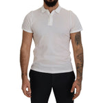 FRADI White Cotton Collared Short Sleeves Polo T-shirt TSH8223 - 46