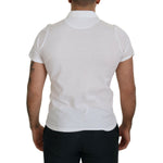 FRADI White Cotton Collared Short Sleeves Polo T-shirt TSH8223 - 46