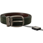 Dolce & Gabbana Green Exotic Leather Silver Buckle Belt BEL8407 - 95