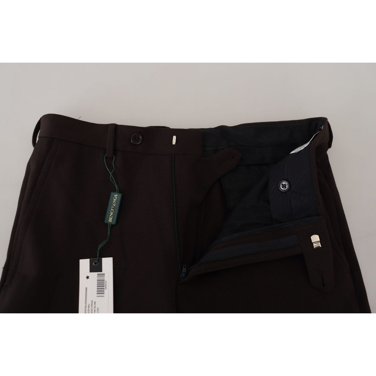 BENCIVENGA Brown Straight Fit Formal Men Pants PAN71358 - 50