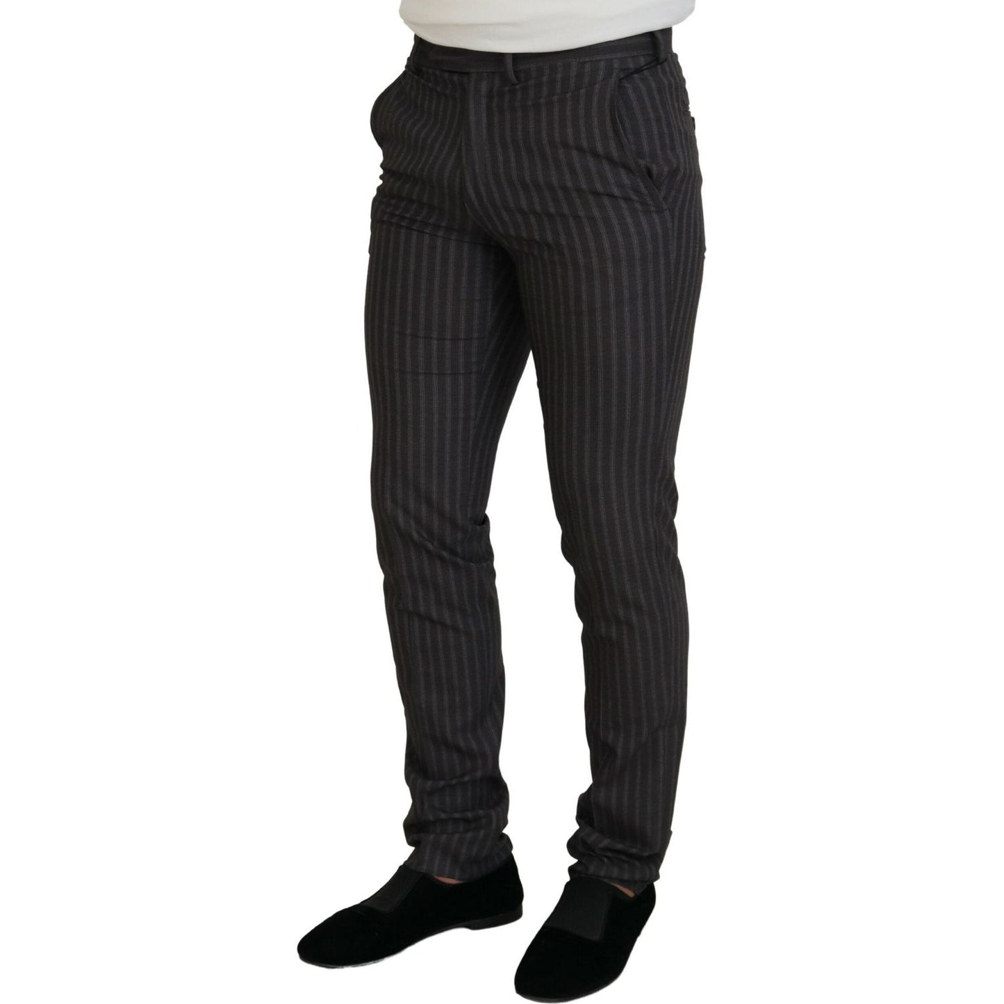 BENCIVENGA Brown Stripes Slim Fit Men Pants PAN74057 - 54