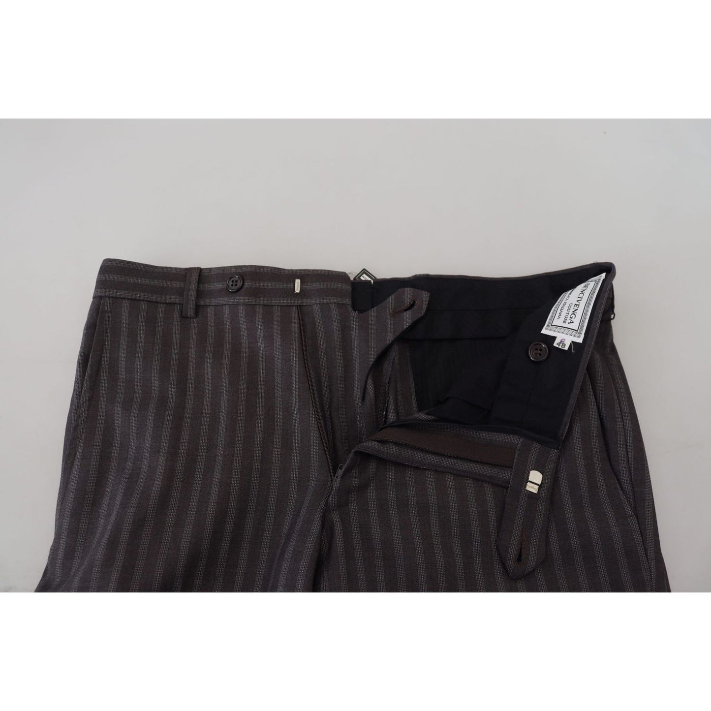 BENCIVENGA Brown Stripes Slim Fit Men Pants PAN74057 - 54