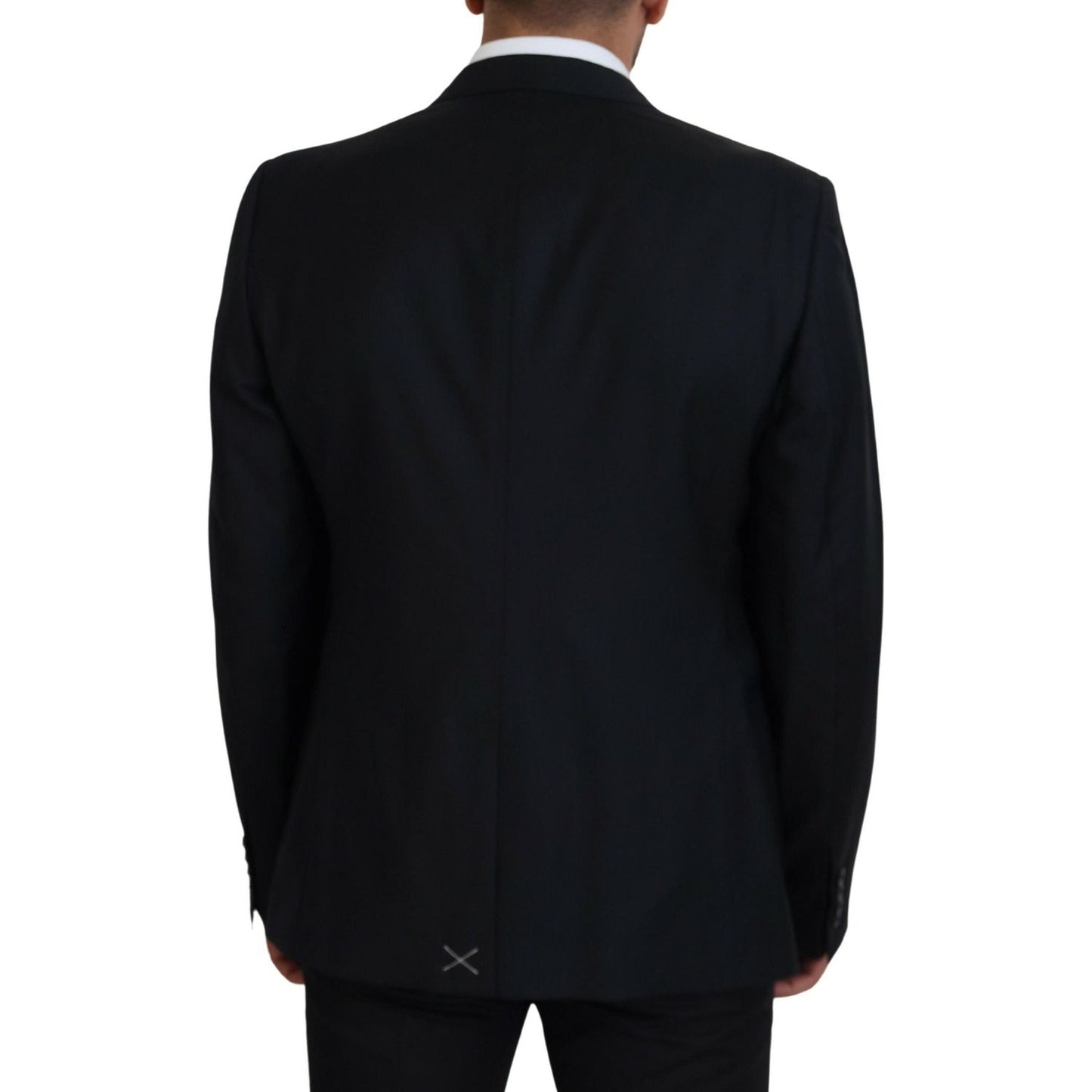 Dolce & Gabbana Dark Blue Wool Formal Sicilia Blazer KOS2129- 56