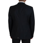 Dolce & Gabbana Dark Blue Wool Formal Sicilia Blazer KOS2129- 56