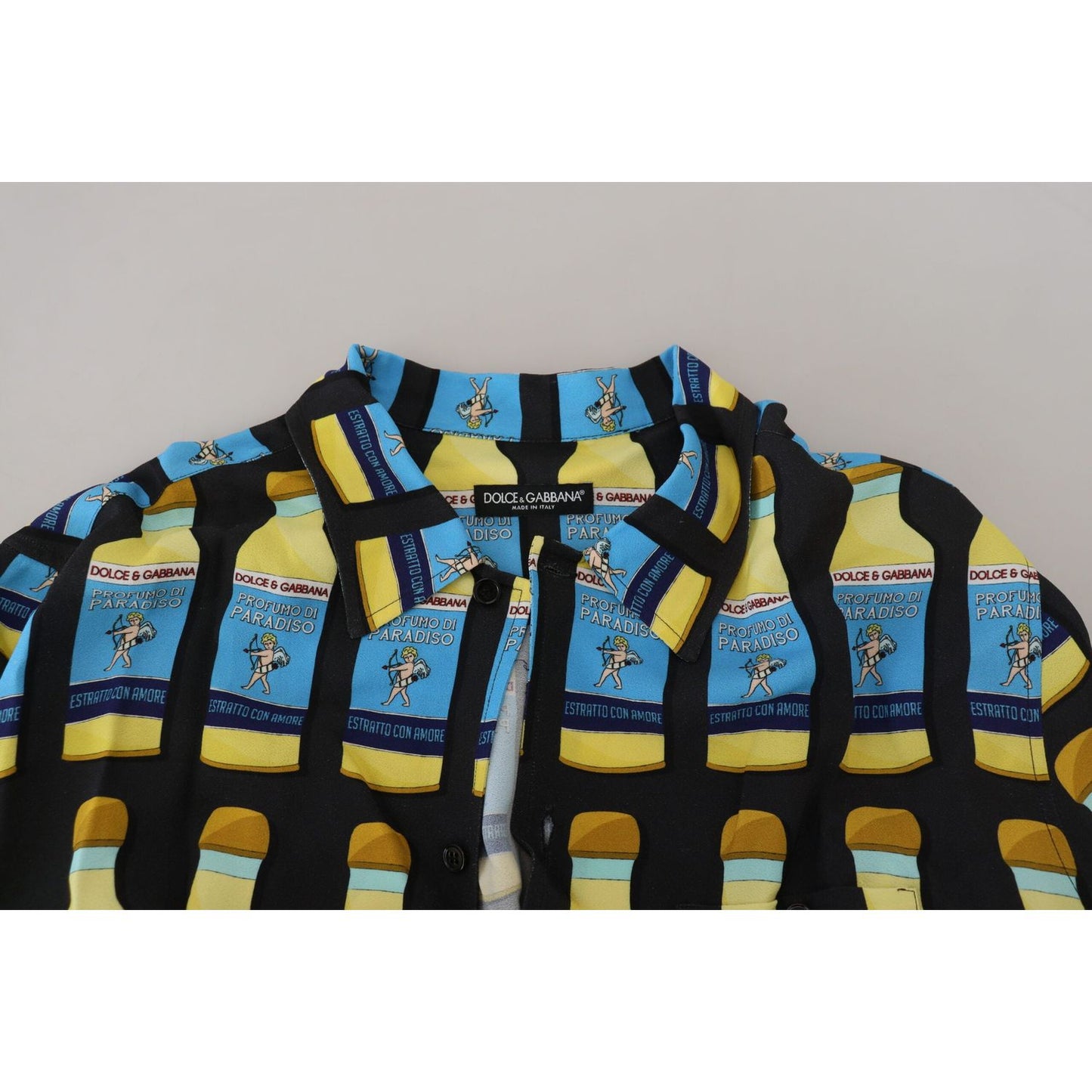 Dolce & Gabbana Multicolor Printed Viscose Casual Shirt TSH83573 - 37