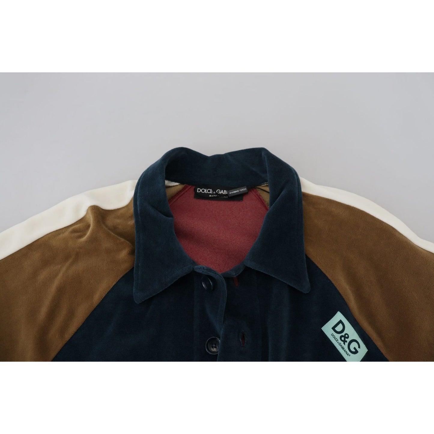 Dolce & Gabbana Multicolor Cotton Collared Pullover Sweater TSH83602 - 48