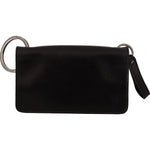 Dolce & Gabbana Black Leather Wristlet Mini Bag Card Bill Wallet VAS130274