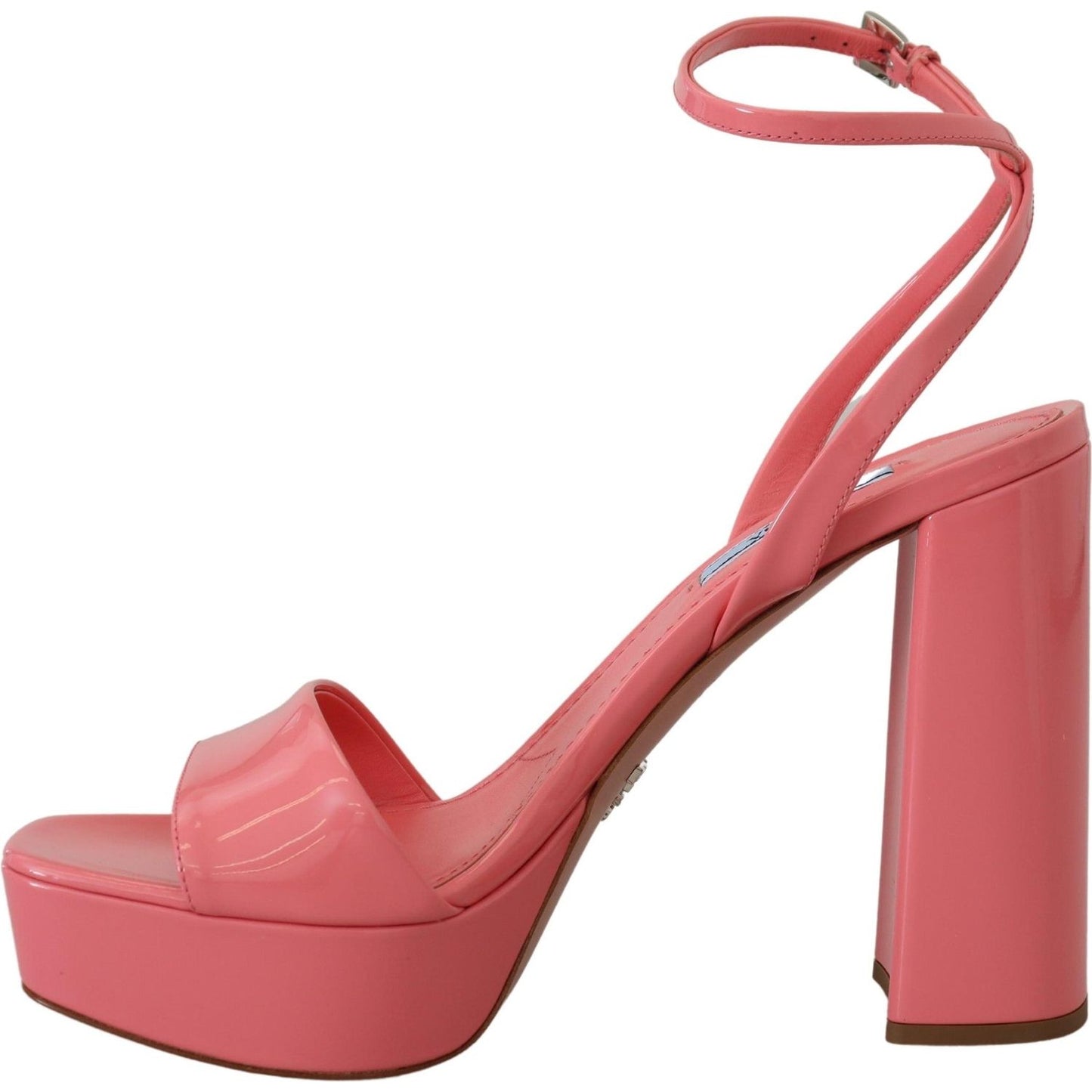 Prada Pink Patent Sandals Ankle Strap Heels Sandal LA10139- 38