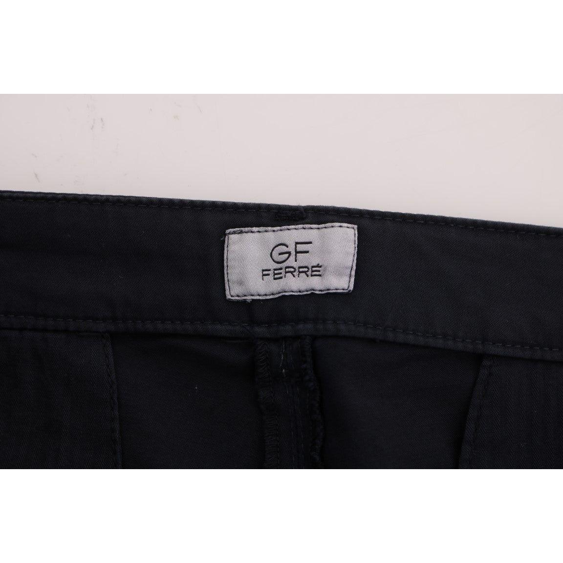 GF Ferre Blue Cotton Stretch Chinos Pants SIG60464-4