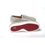 Christian Louboutin White Ab/Clear Ab Roller Boat Woman Flat Sneaker CL059-35.5-FBB-162